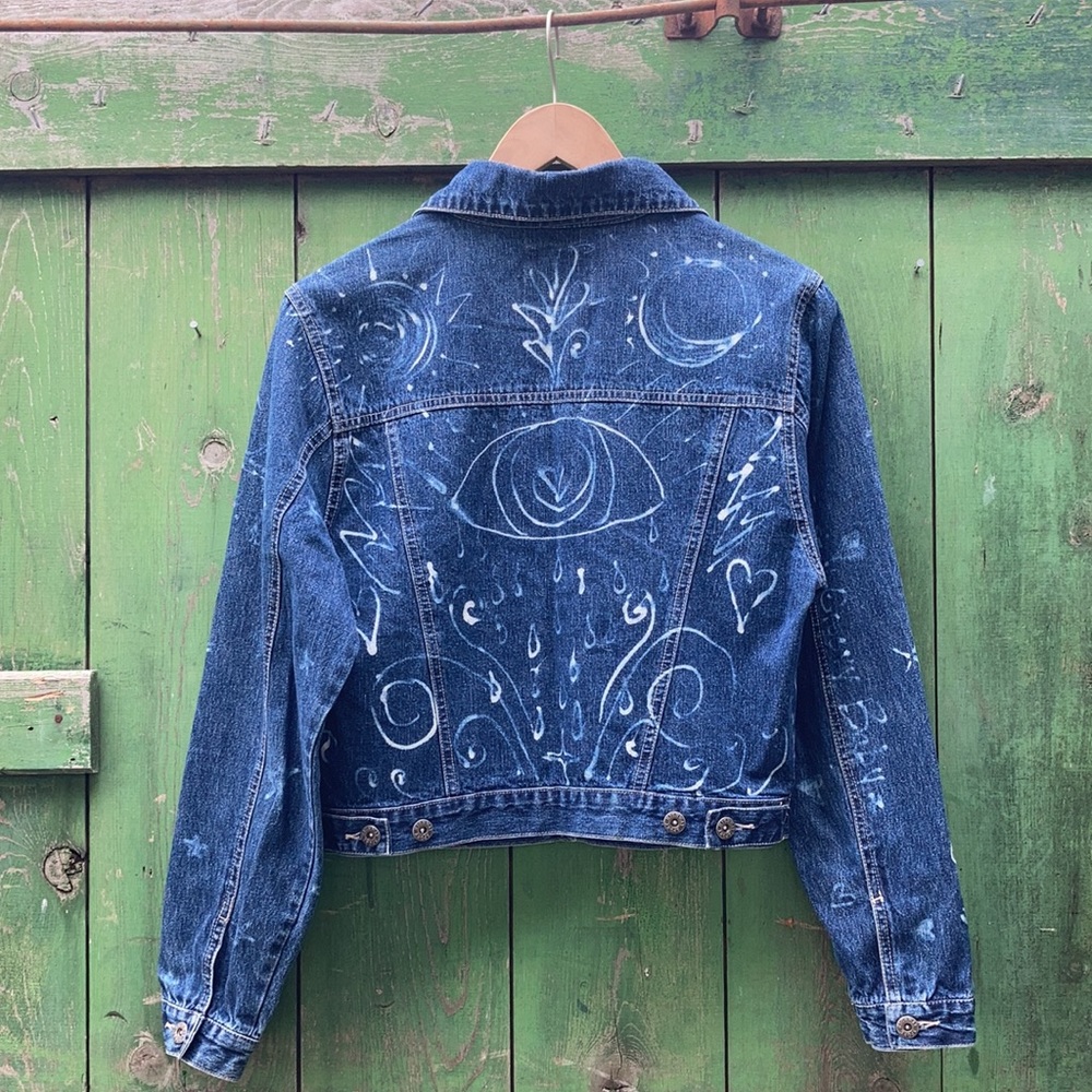 Stay groovy baby : True Blue :  Upcycled Vintage Jean Jacket